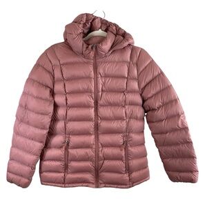 Charter Club Blush Pink 90% Duck Down Puffer Jacket Sz L